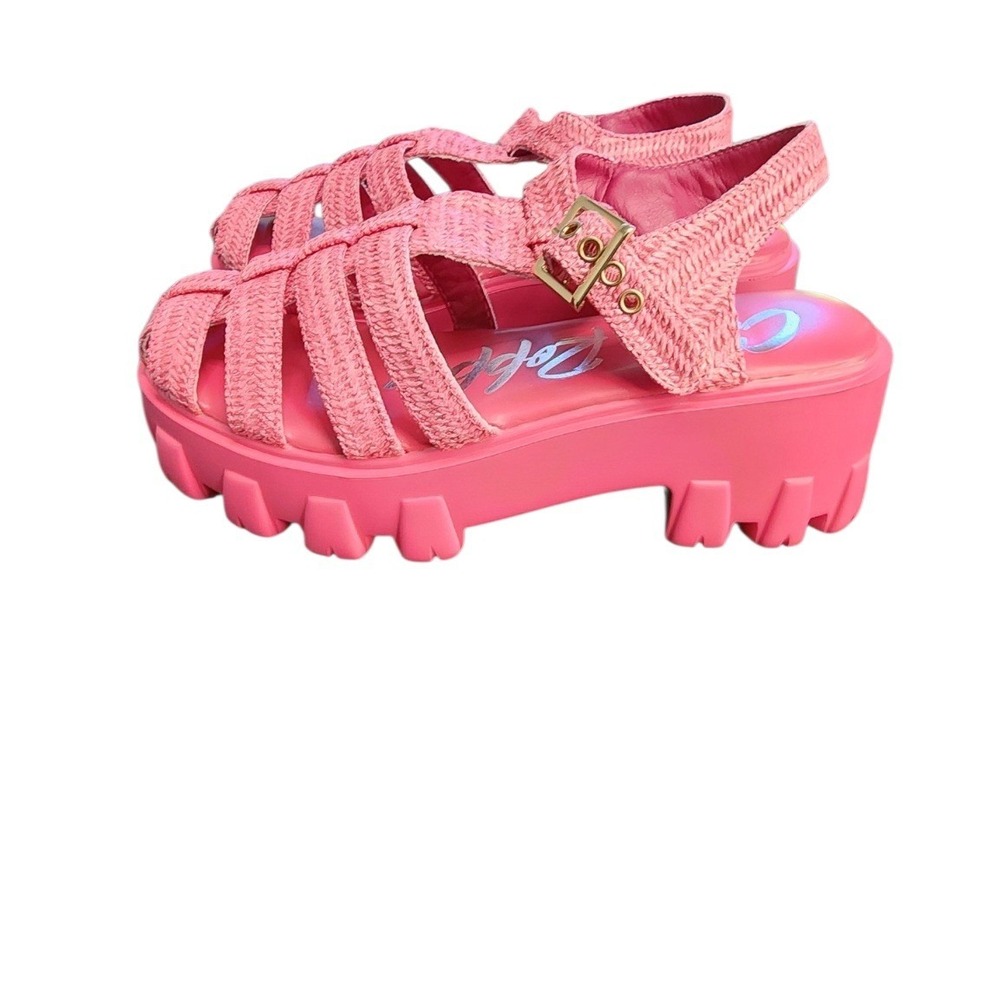 Cape Robbin Platform Sandals Womens Size 6ish Pink Excellent